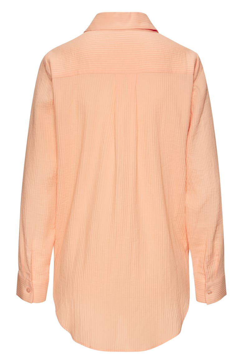 Oversized Button Down Blouse, Alternate, color, Apricot