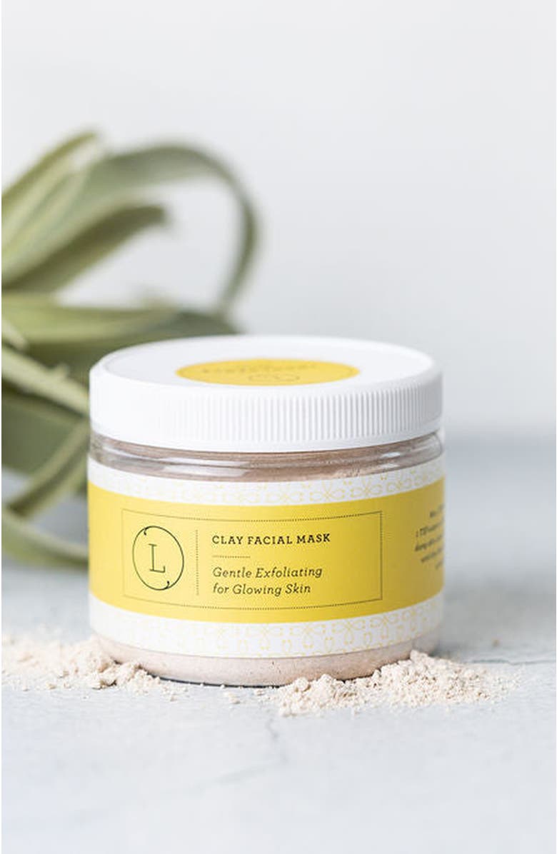 Lizush Natural Clay Facial Mask Exfoliating Mask Glowing Skin Mask, Alternate, color, NO COLOR