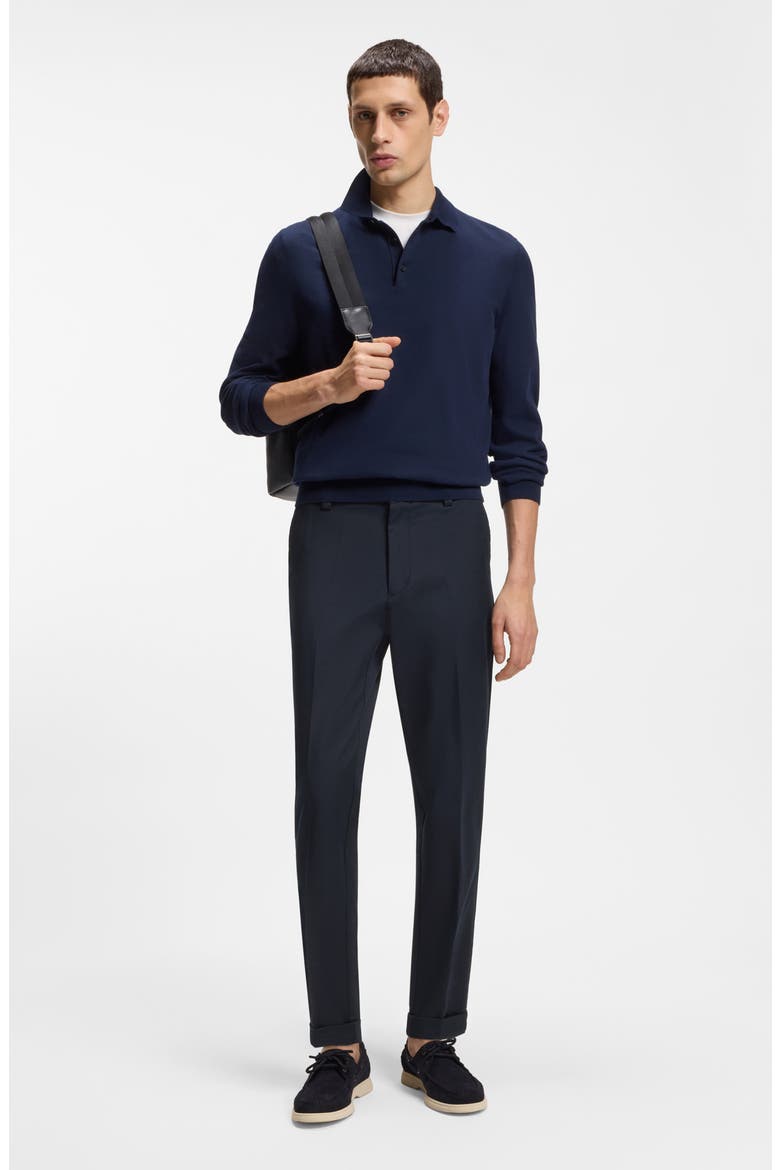 Kane Flat Front Straight Leg Pants, Alternate, color, DARK BLUE