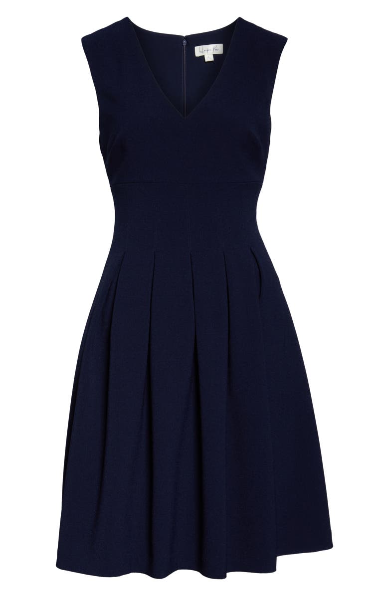 Harper Rose Sleeveless Crepe Fit & Flare Dress, Alternate, color, 