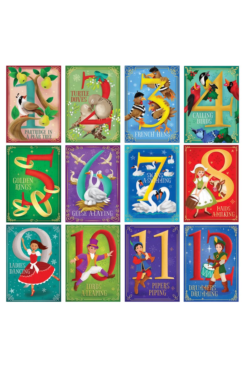 12 Days of Christmas Jigsaw Puzzles, Alternate, color, Multicolor