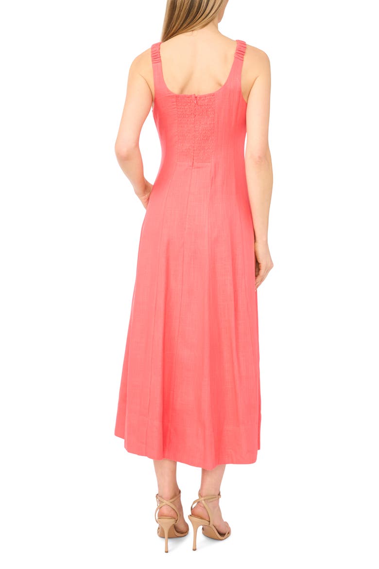 High Neck Princess Seam Dress, Alternate, color, CALYPSO CORAL