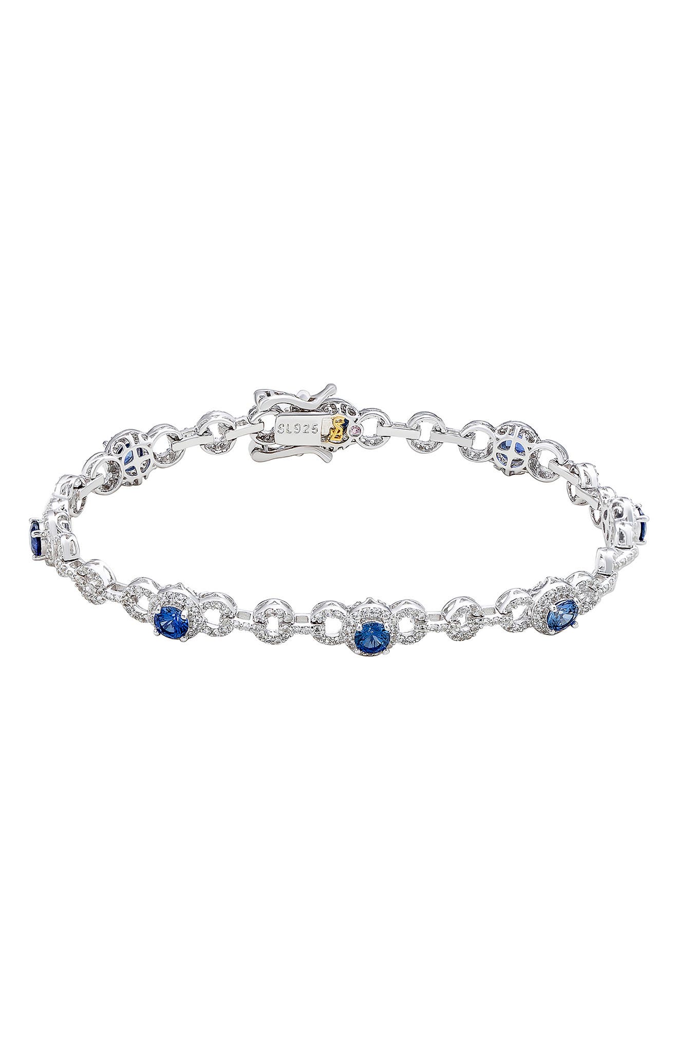 SUZY LEVIAN Lab Created Sapphire Tennis Bracelet