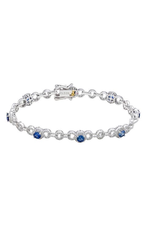 Lab Created Sapphire Tennis Bracelet