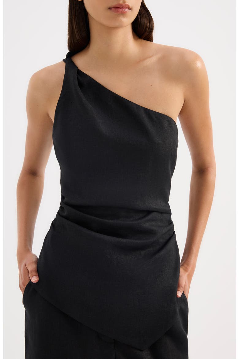 Lotta Linen Top, Alternate, color, Black