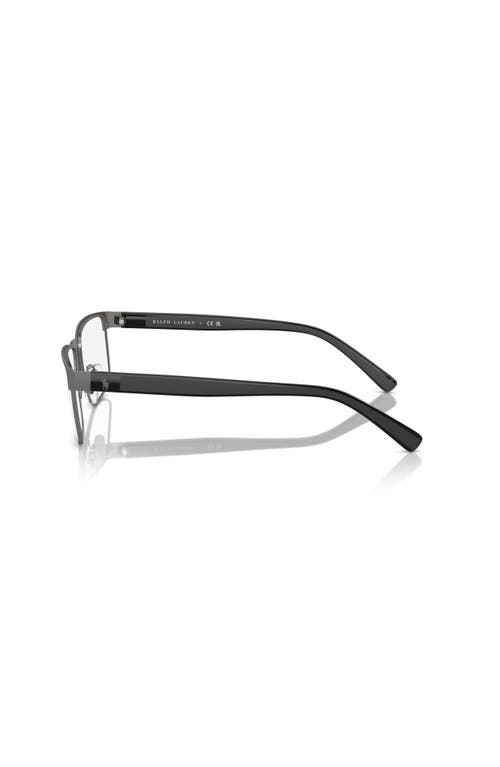 Polo Ralph Lauren 56mm Rectangle Optical Glasses In Gray