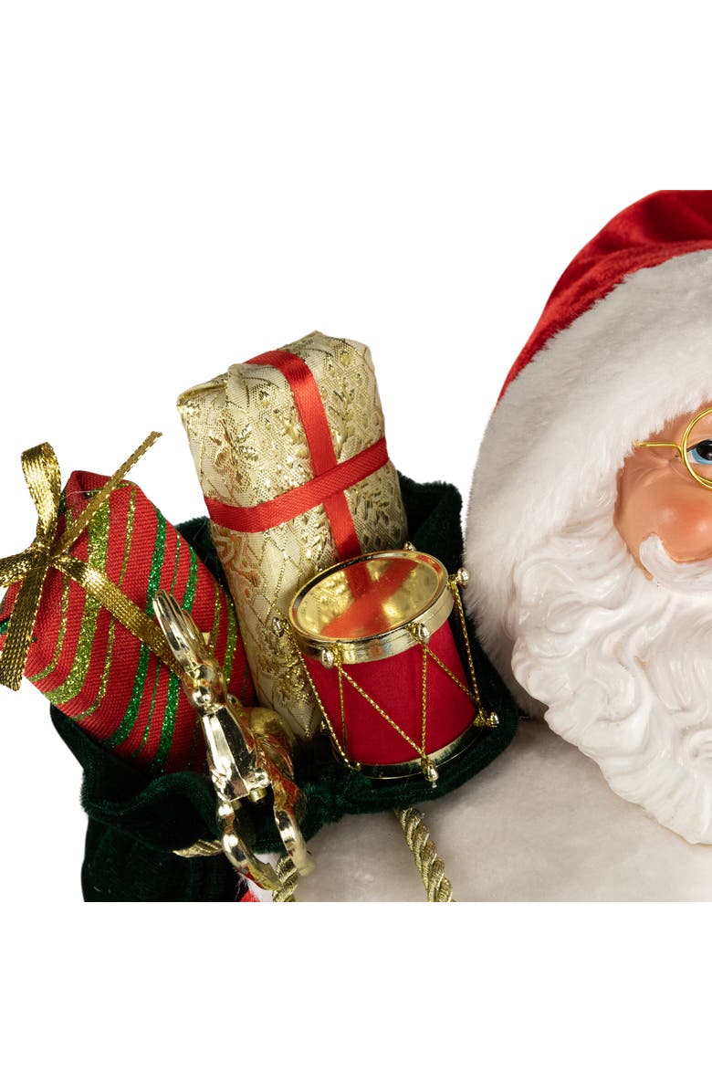 Northlight Nordic Style Santa Claus with Gifts Christmas Figure - 24", Alternate, color, Red