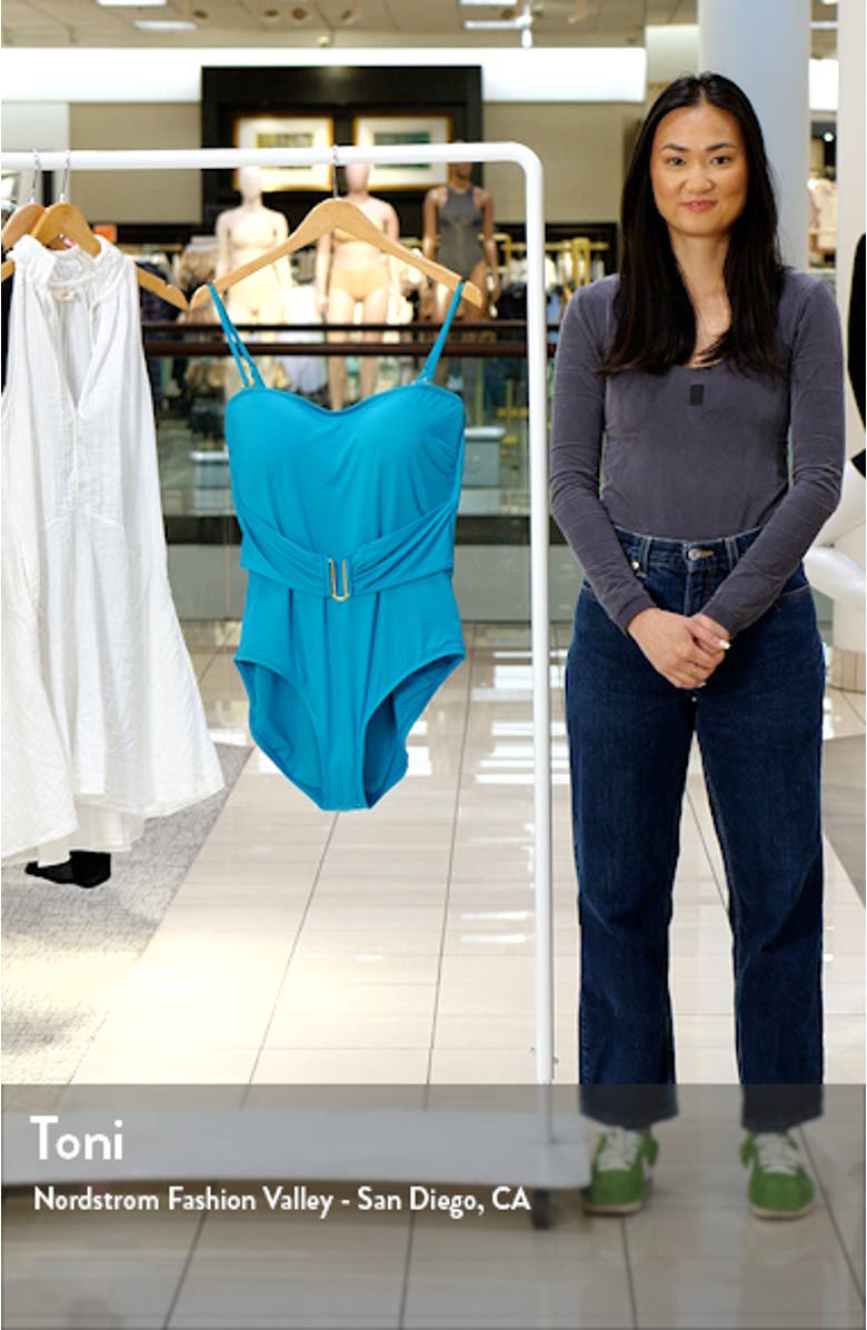 Island Goddess Bandeau One-Piece Swimsuit, sales video thumbnail