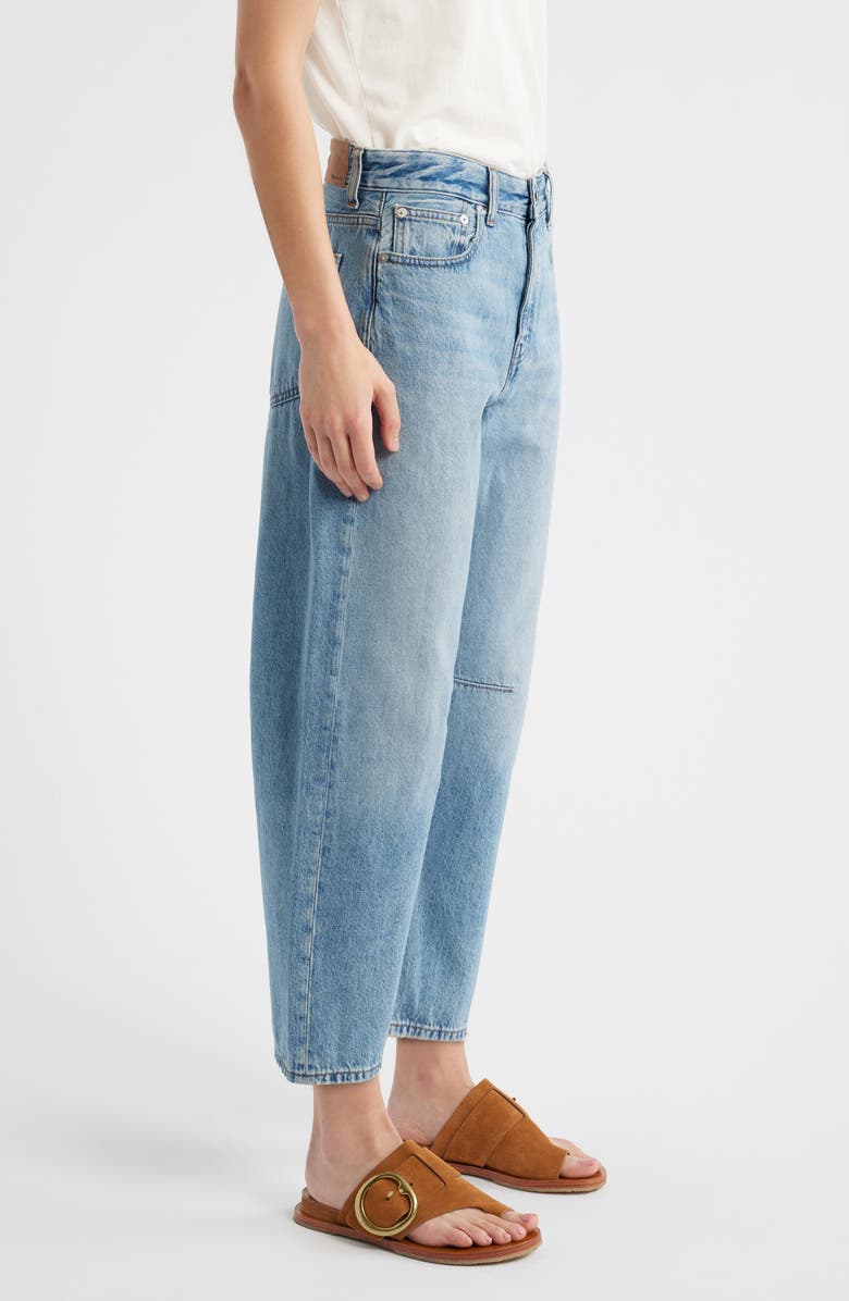 Madewell The Darted Barrel Leg Jeans, Alternate, color, Varian Wash