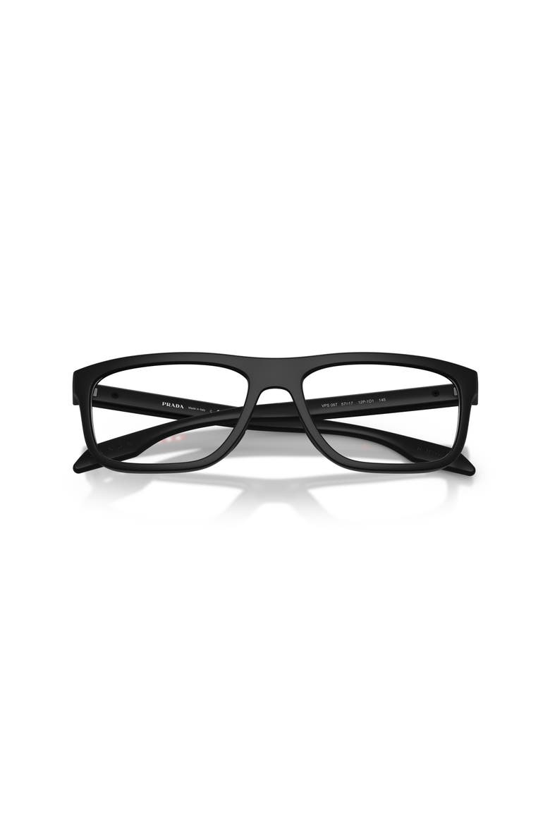 55mm Rectangle optical glasses, Alternate, color, Black