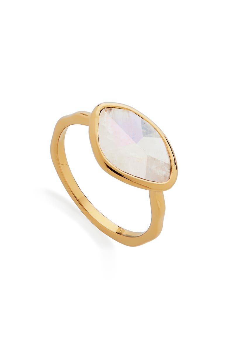 Monica Vinader Petal Ring, Main, color, Yellow Gold