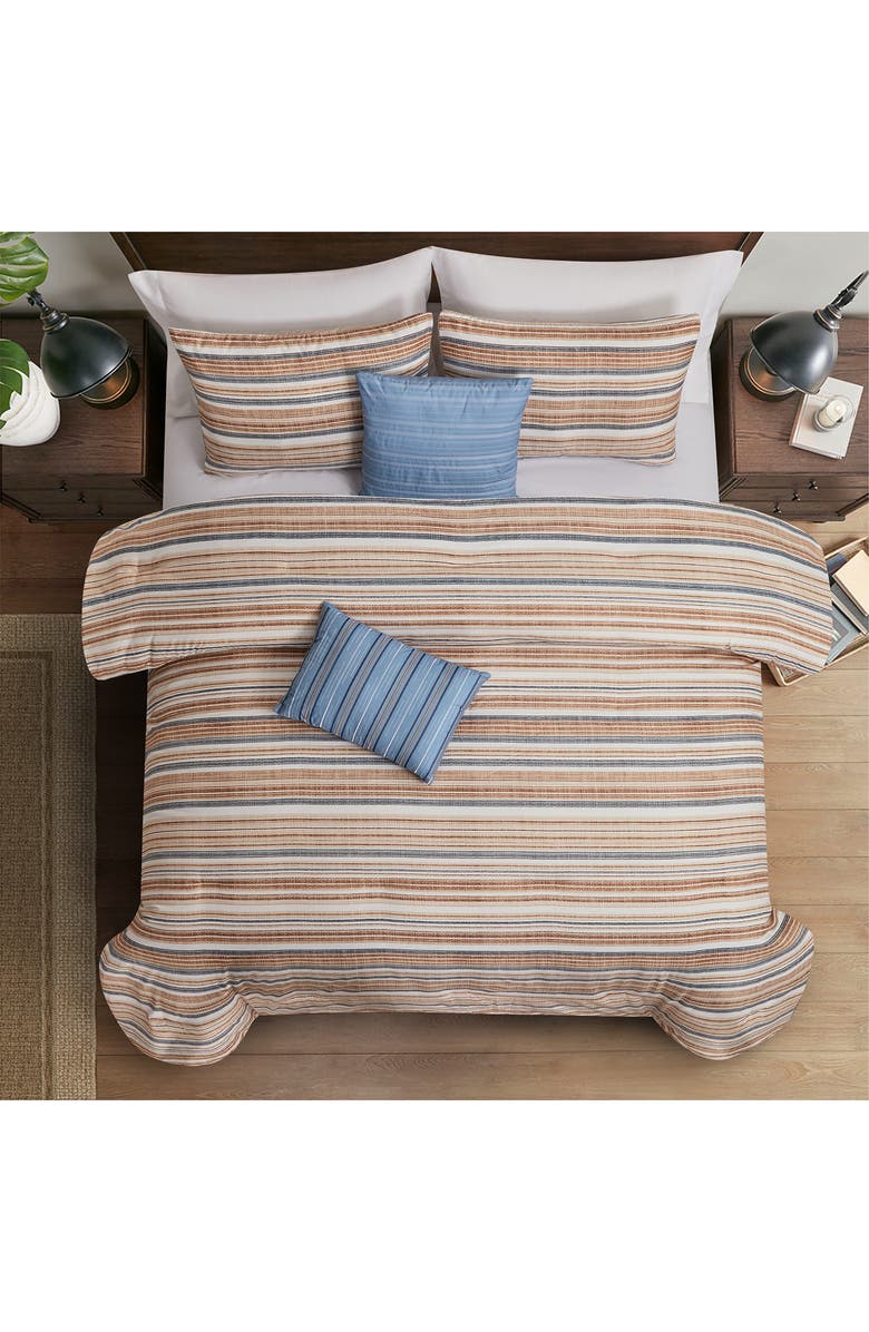 Modern Threads 5-Piece Comforter Set, Alternate, color, Blue/ Tan