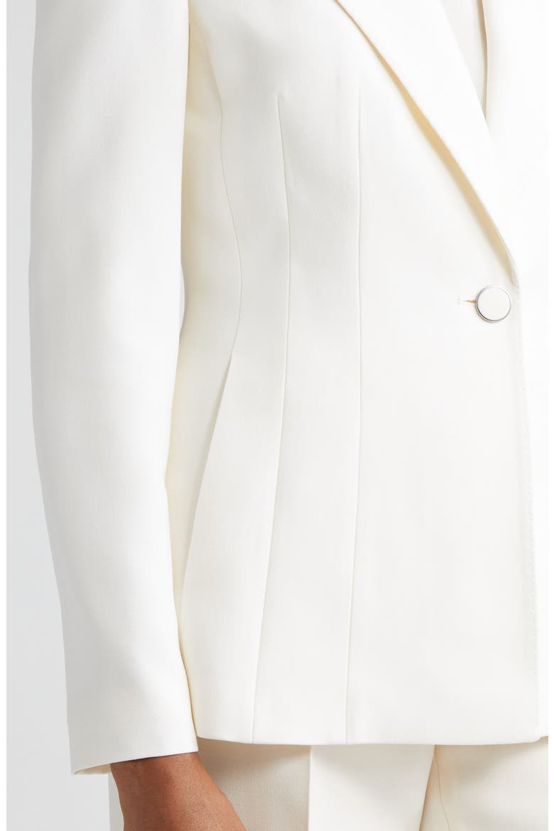 Notch Lapel Fitted Wool & Silk Blazer, Alternate, color, CLOUD