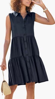 LASCANA Women's Tiered Shirt Dress