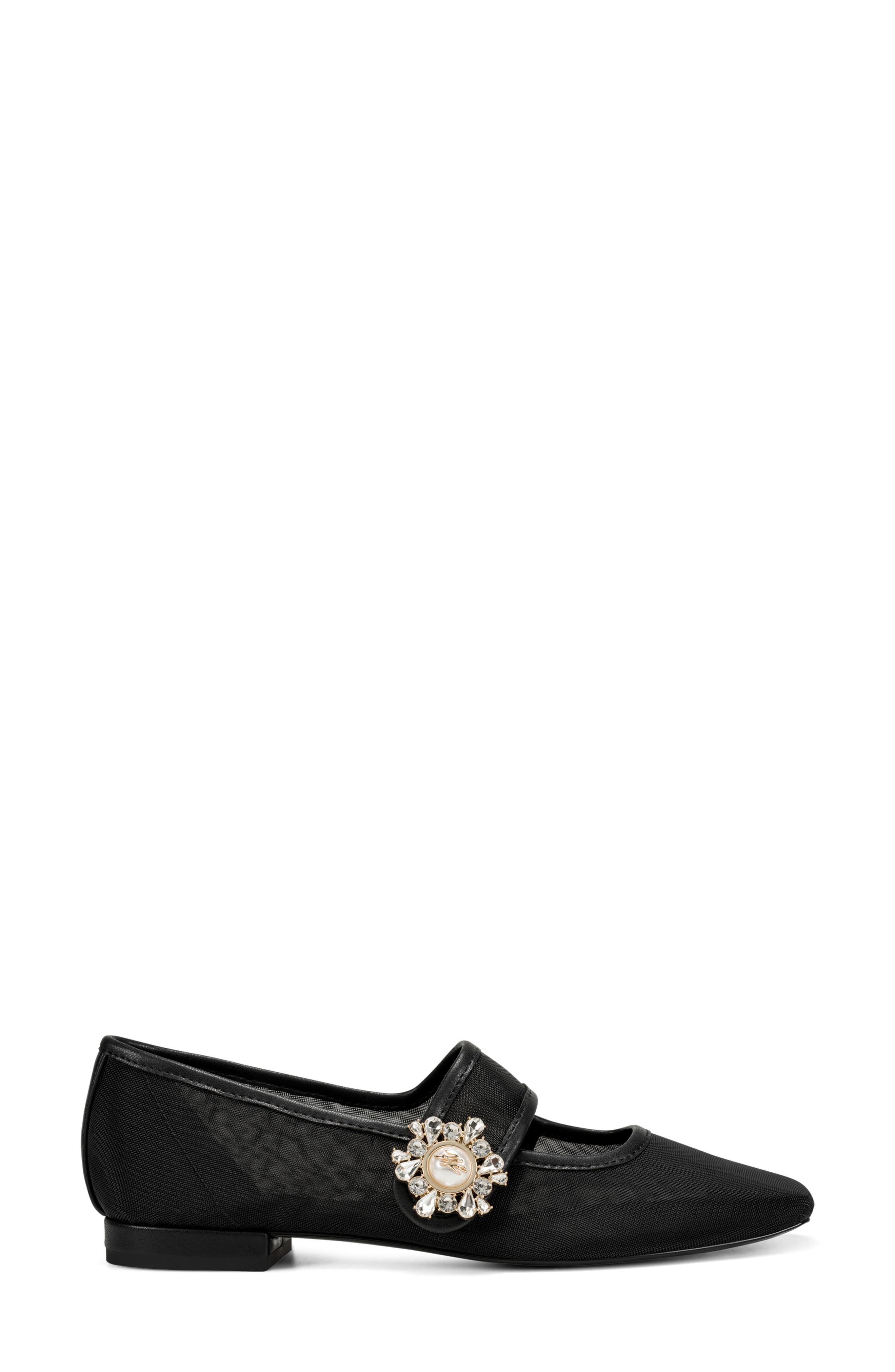 KARL LAGERFELD PARIS Sabelle Mary Jane Flat, Alternate, color, Black