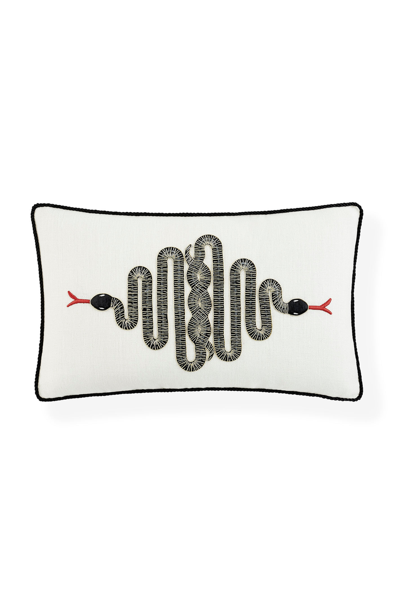 Jonathan Adler Snake Embroidered Pillow, Main, color,