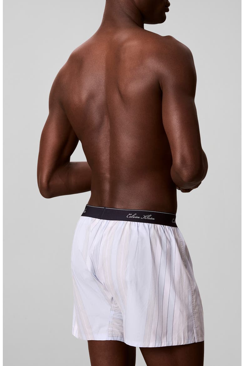 Logo Cotton Poplin Boxers, Alternate, color, CREST STRIPE ICE CASTLE