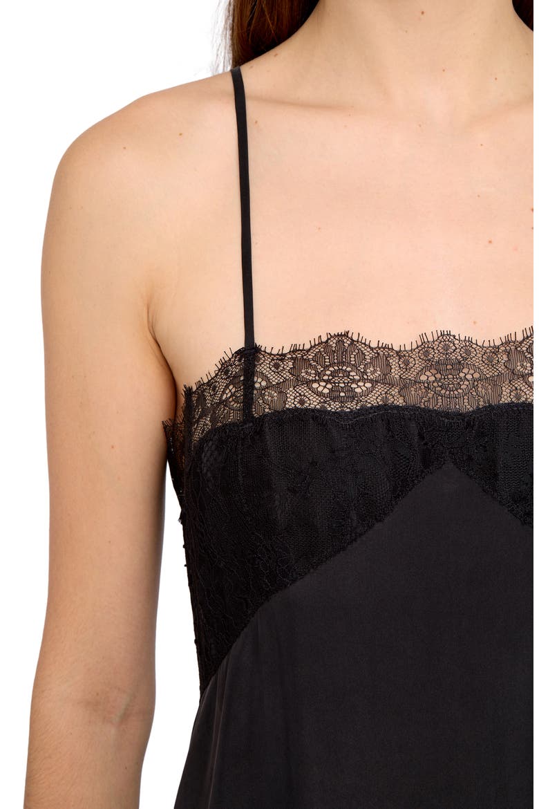 Ridar Silk Slipdress, Alternate, color, BLACK