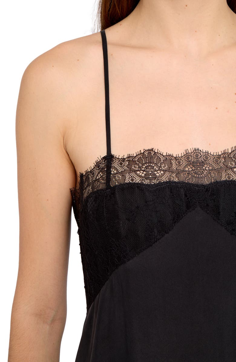 Zadig & Voltaire Ridar Silk Slipdress, Alternate, color, Black