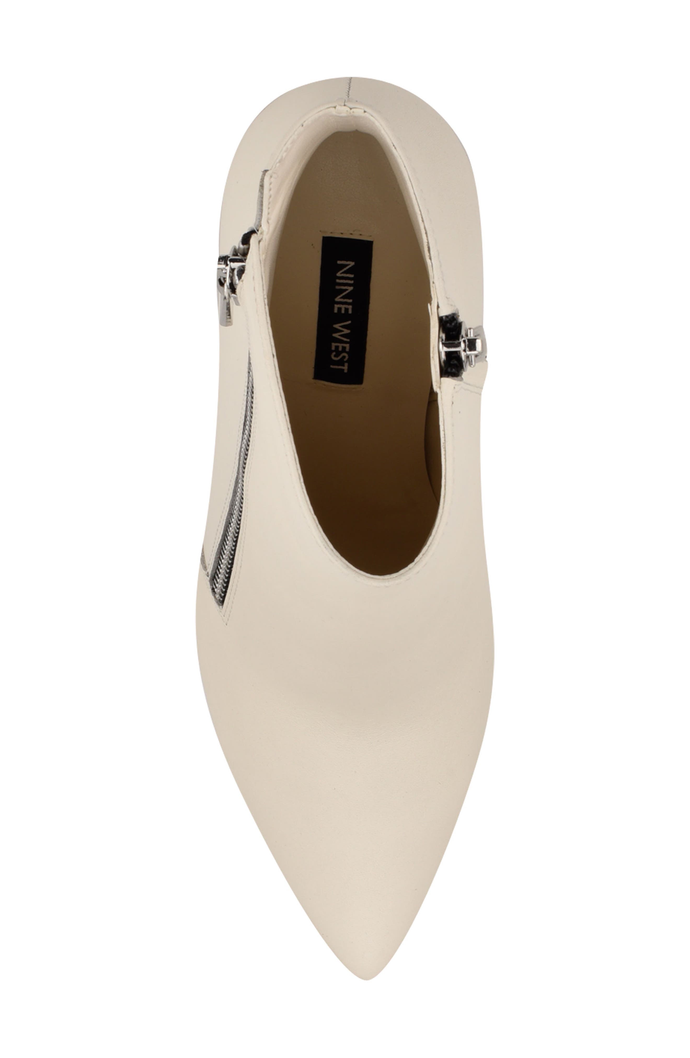 Fast Pointed Toe Bootie, Alternate, color, CREAM LEATHER