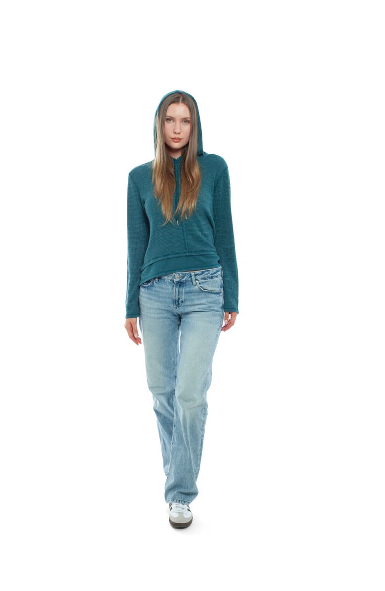 WILT Clothing Long Sleeve Double Peplum Hoodie, Alternate, color, Legion Blue