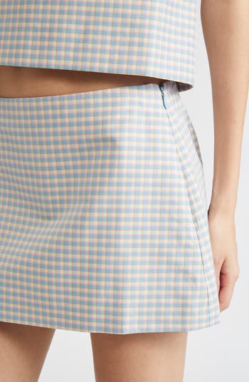 Juice Gingham Miniskirt