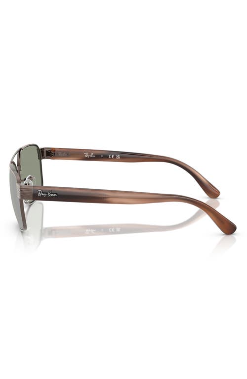 Ray Ban Rb3751 Sunglasses Havana Brown Frame Green Lenses 61-17 In Copper