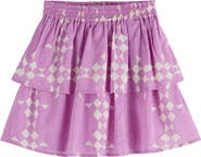 Scotch & Soda Kids' Geo Print Cotton & Modal Skirt