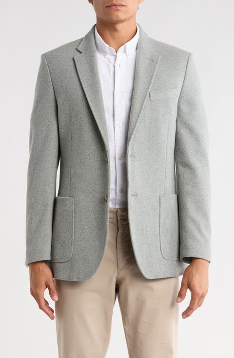 Light Grey Knit Sportcoat (Regular, Short & Long)