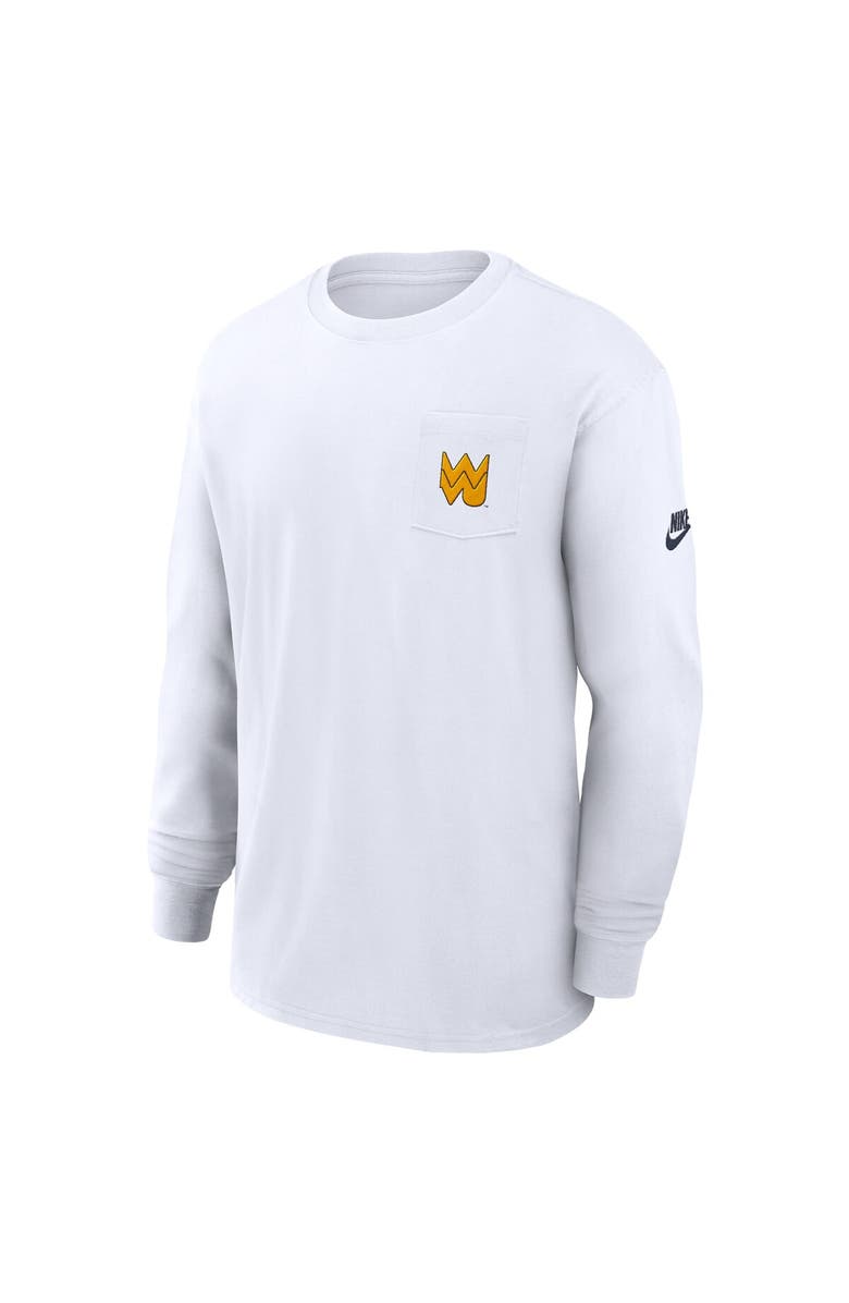 Nike Men's Nike White West Virginia Mountaineers Legacy Max90 Pocket Long Sleeve T-Shirt, Alternate, color, White