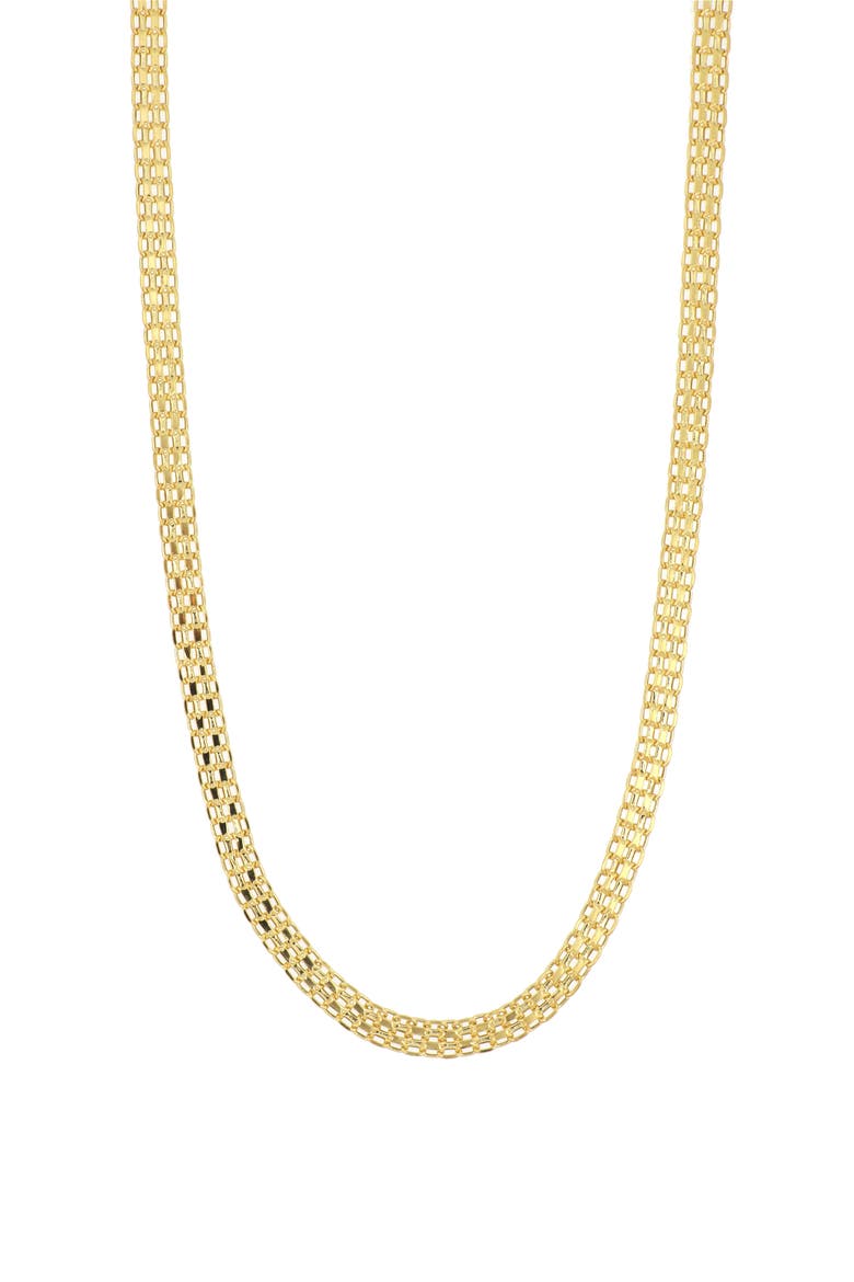 14K Gold Triple Row Flat Chain Link Necklace (Nordstrom Exclusive), Main, color, 14K YELLOW GOLD