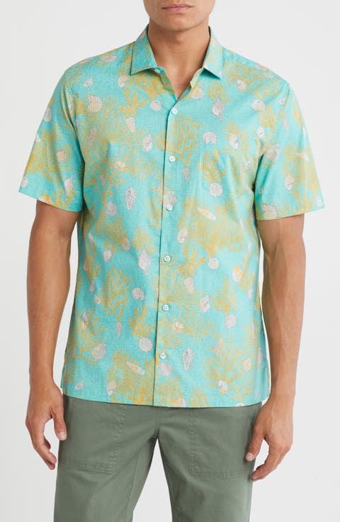 Seashell Story Short Sleeve Button-Up Shirt