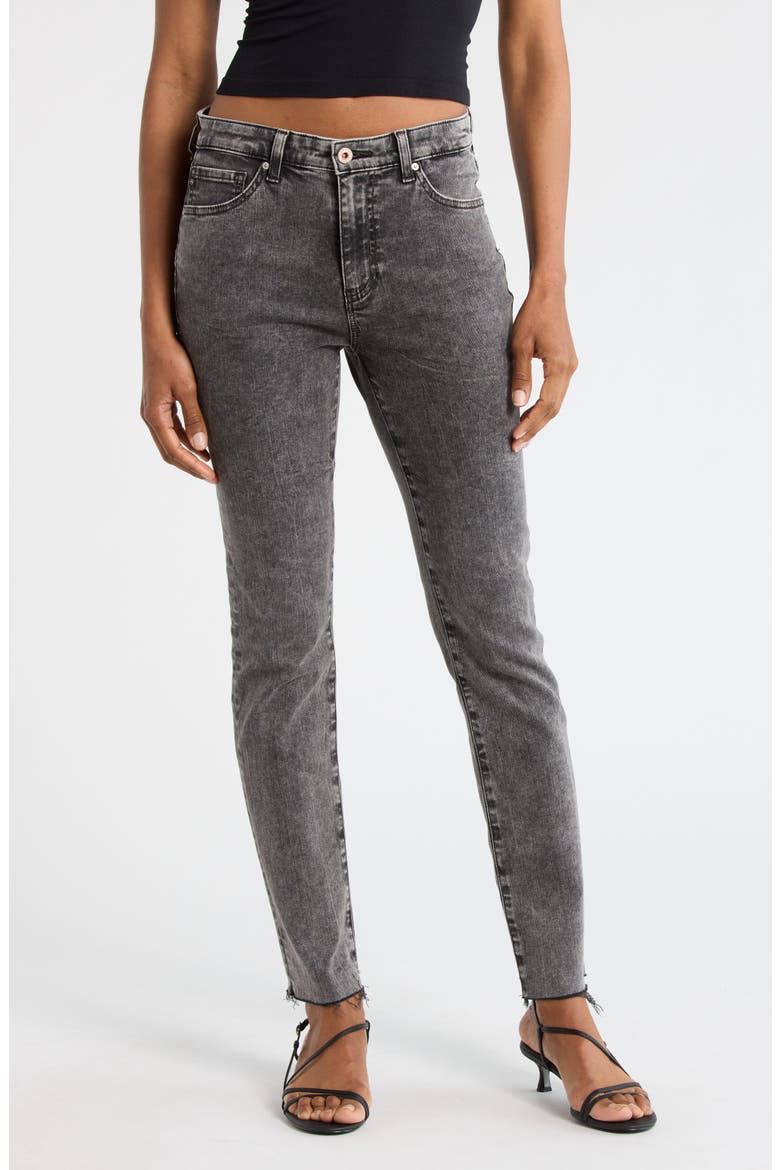 Mari High Waist Raw Hem Ankle Skinny Jeans, Main, color, IDENTITY