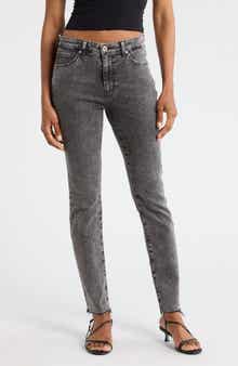 AG Mari High Waist Raw Hem Ankle Skinny Jeans