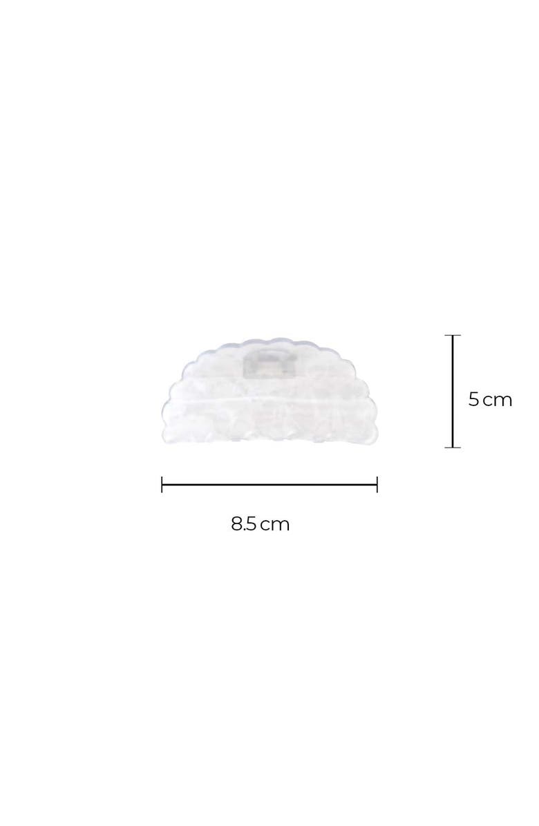 BY ADINA EDEN Elongated Translucent Scallop Edge Hair Clip Set, Alternate, color, Multi Color