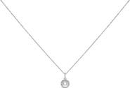 Haus of Brilliance 10K White Gold 5MM Cultured Pearl and Diamond Accent Halo Pendant Necklace