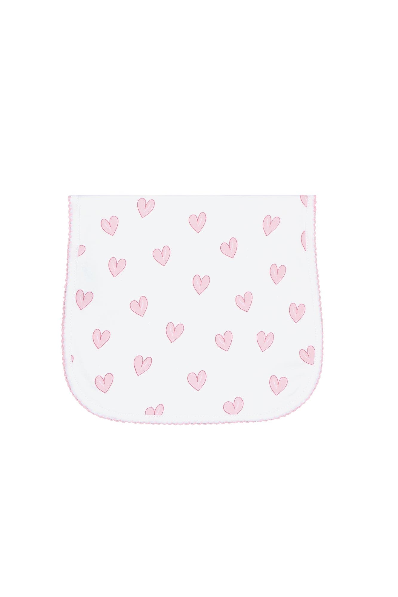 Nellapima Baby Girl Cotton Burp Cloth in Pink Heart 