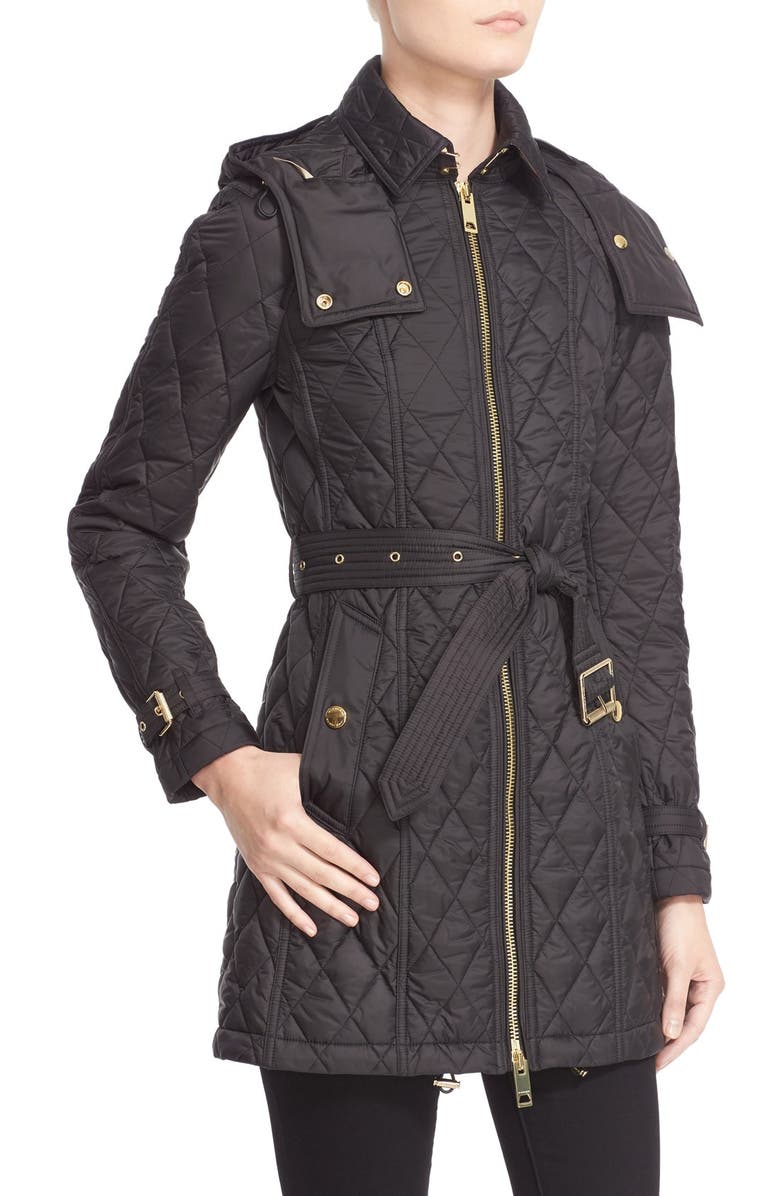 Burberry Bellbridge Technical Quilted Parka, Alternate, color, 
