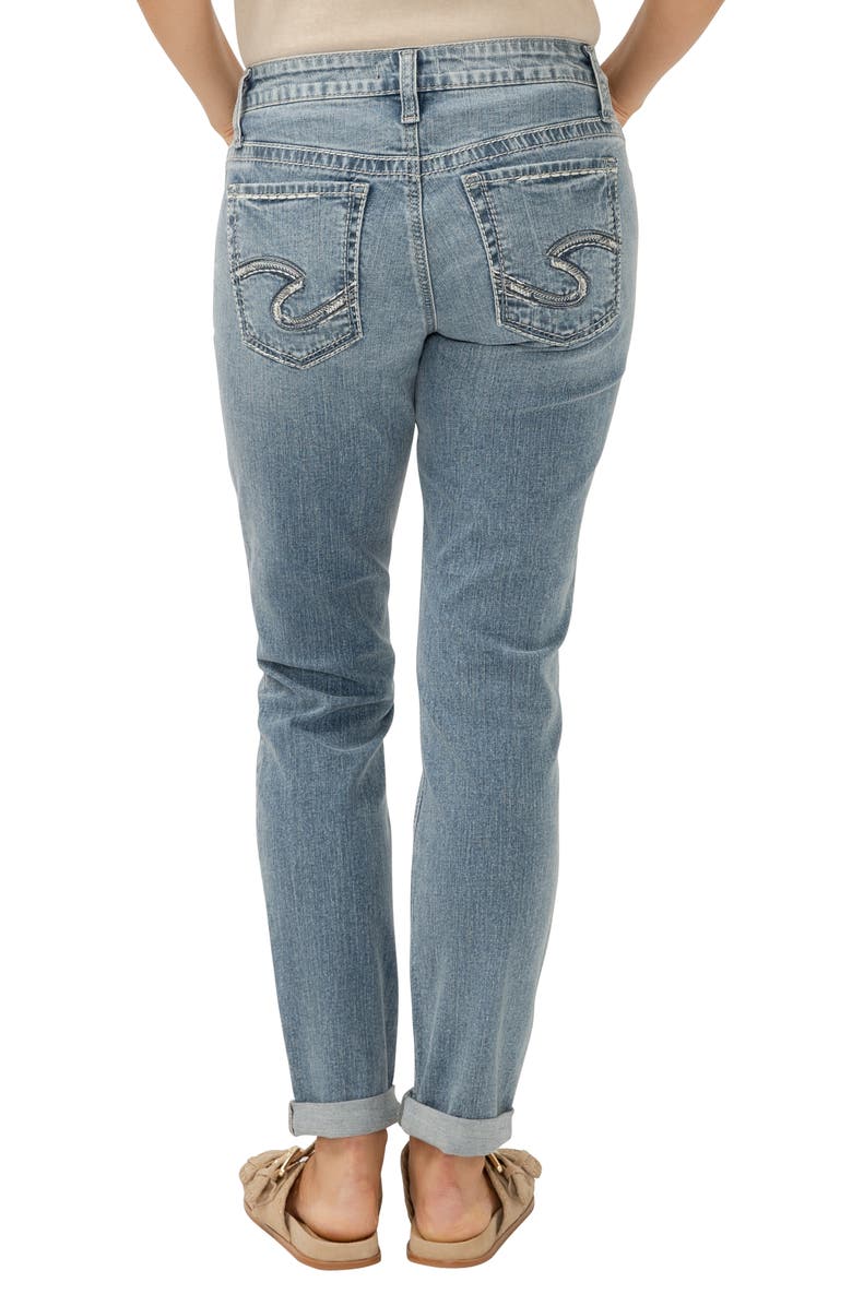 Silver Jeans Co. Curvy Mid Rise Boyfriend Jeans, Alternate, color, 