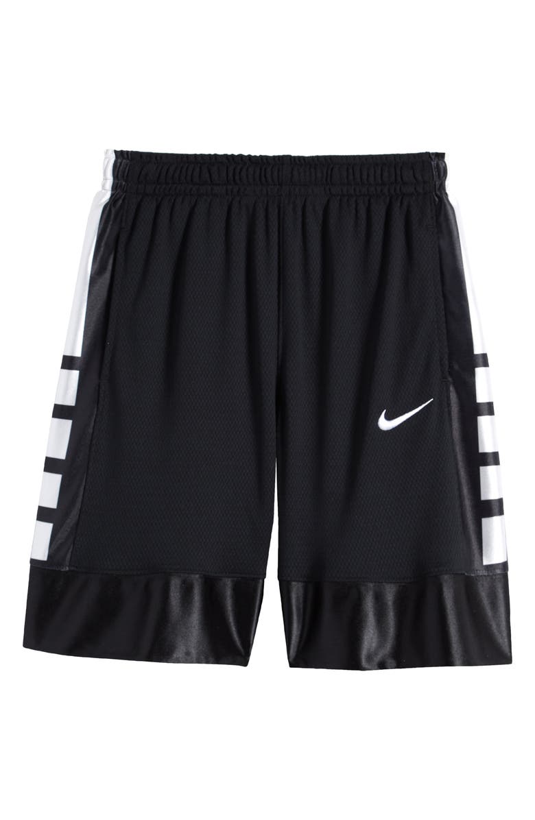 Nike Kids' Dri-FIT Elite Basketball Shorts, Main, color, Black/ White