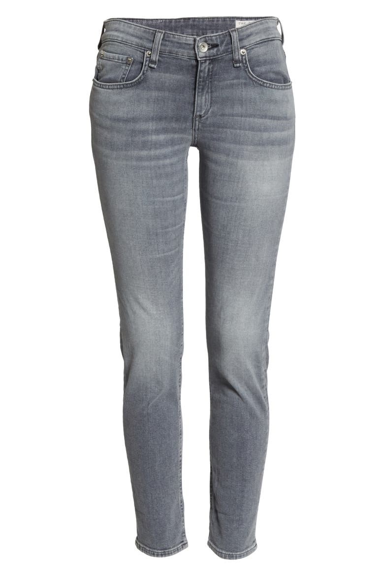 Dre Slim Boyfriend Jeans, Alternate, color, SILVER STONE