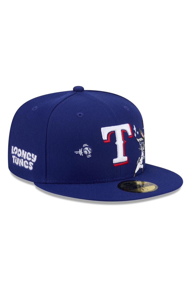 New Era Men's New Era Royal Texas Rangers Looney Tunes Bugs Bunny 59FIFTY Fitted Hat, Main, color, Dark Blue