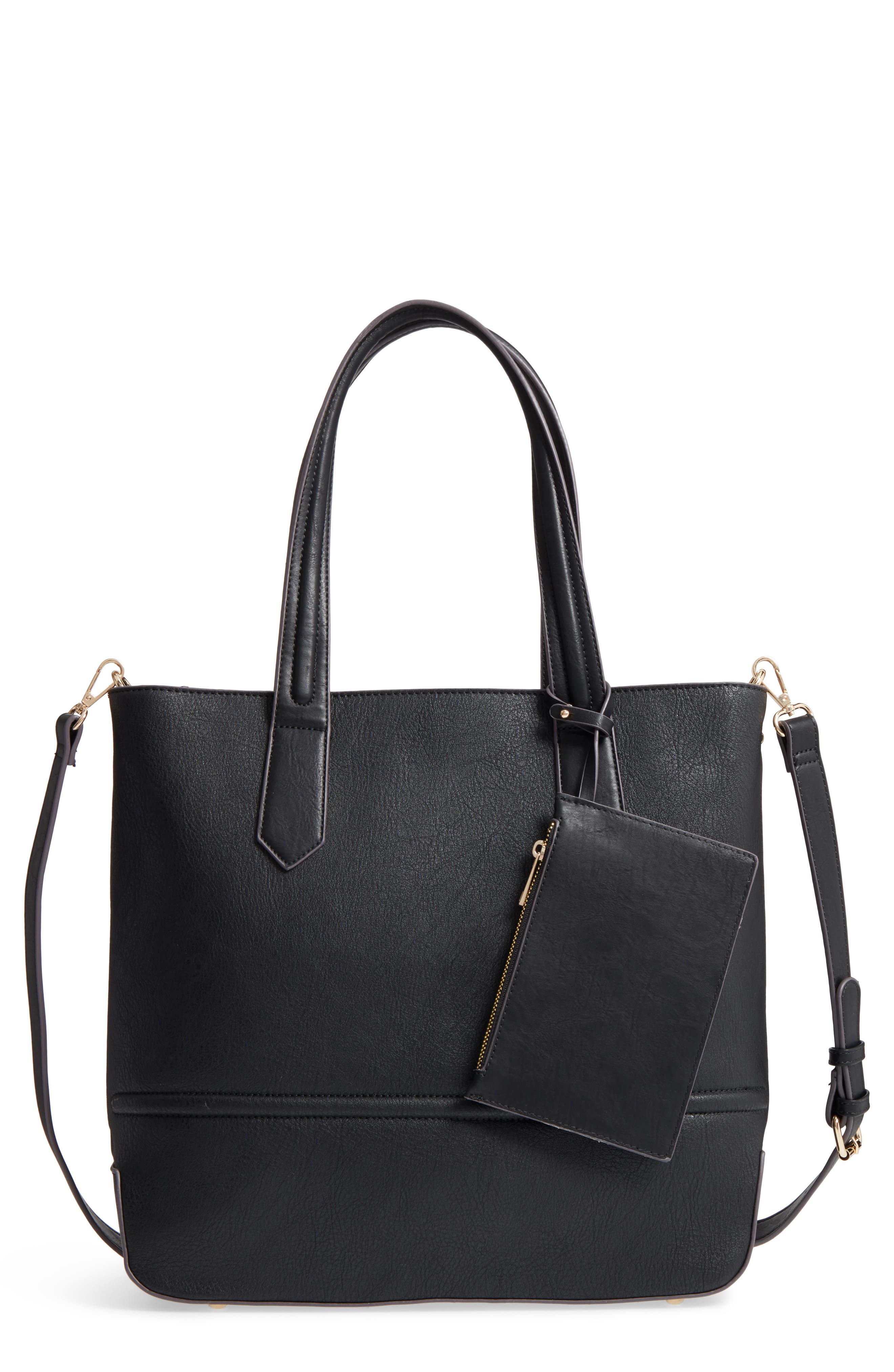 Sole Society Faux Leather Tote, Main, color, 