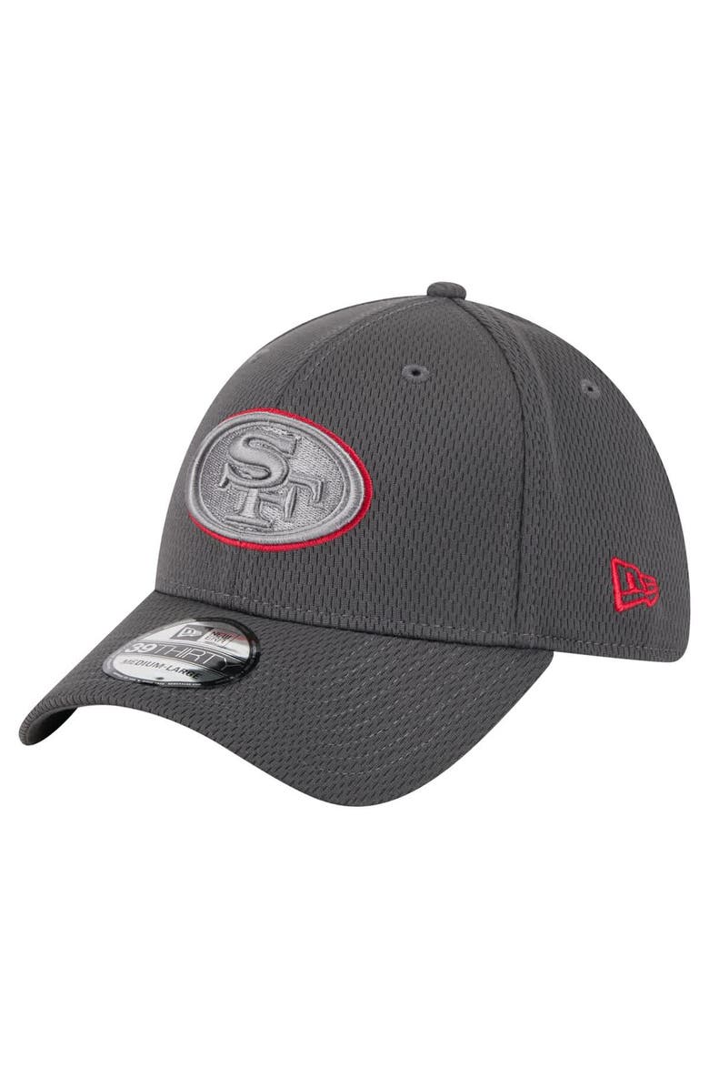 New Era Men's New Era Graphite San Francisco 49ers  Main 39THIRTY Flex Hat, Alternate, color, 