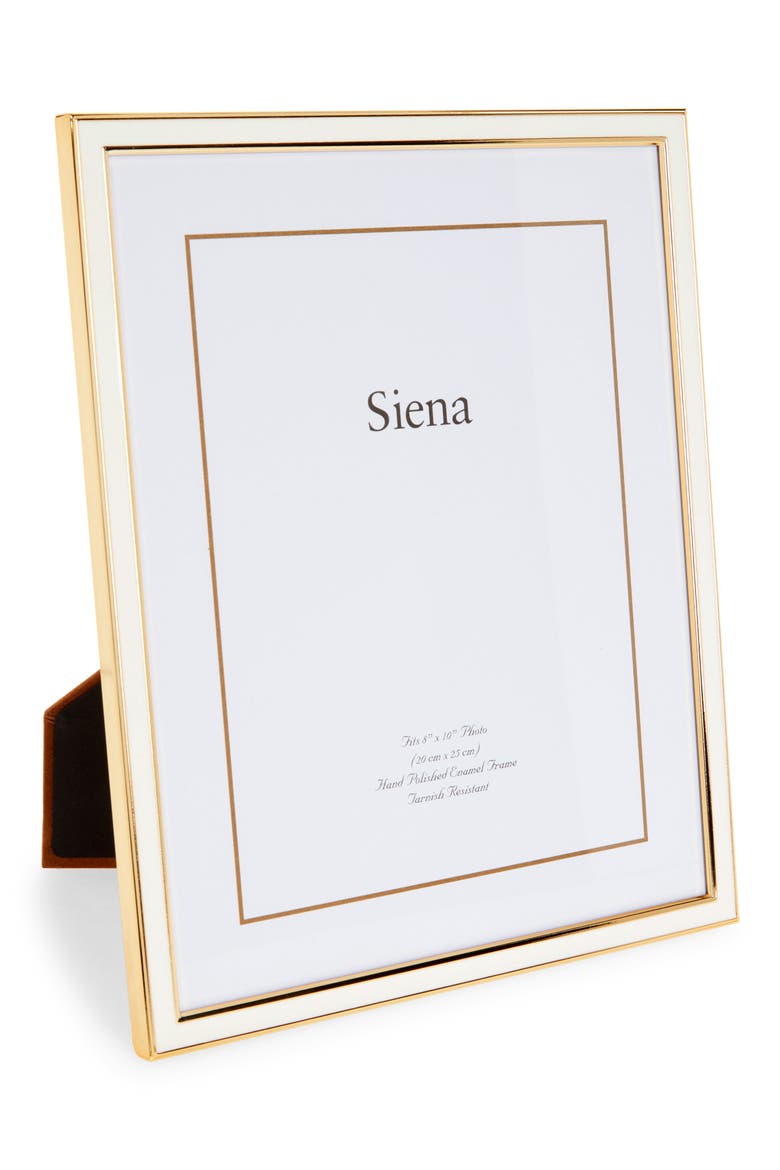 Narrow Enamel 8 x 10-Inch Picture Frame, Main, color, WHITE