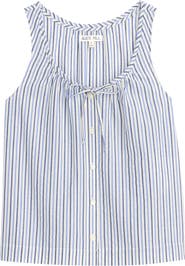Alex Mill Sidney Stripe Sleeveless Linen Button-Up Top