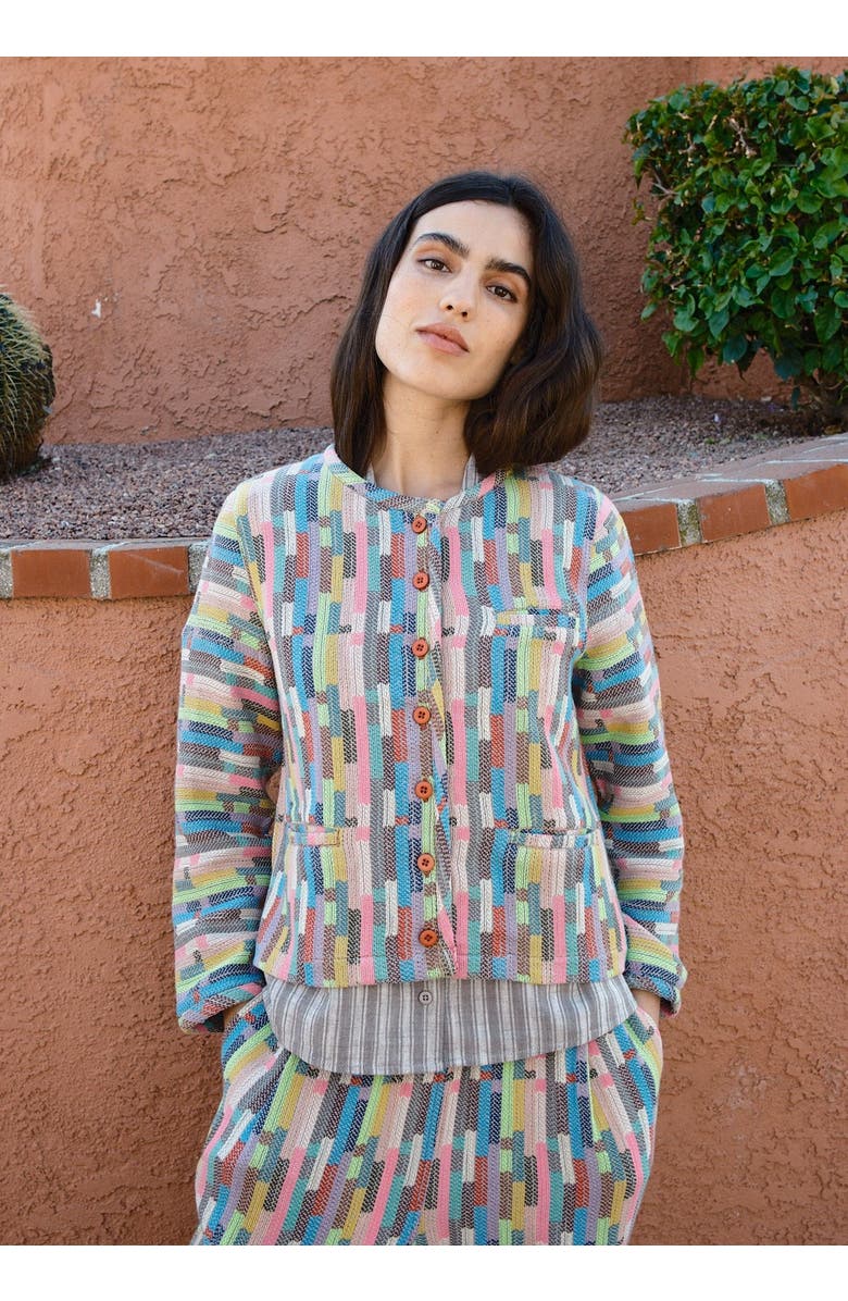 Ace & Jig Maira Crew Neck Cardigan, Alternate, color, Trivia