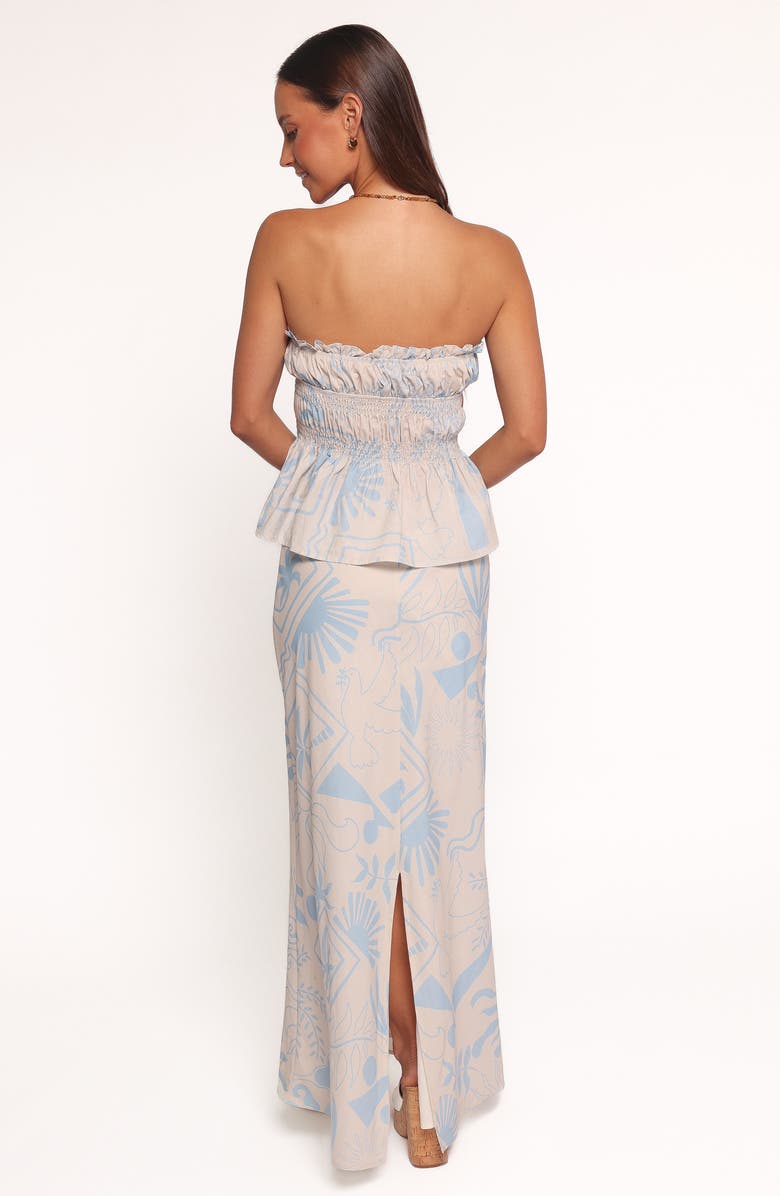 Petal & Pup Elena Mixed Print Cotton Maxi Skirt, Alternate, color, Blue Soleil