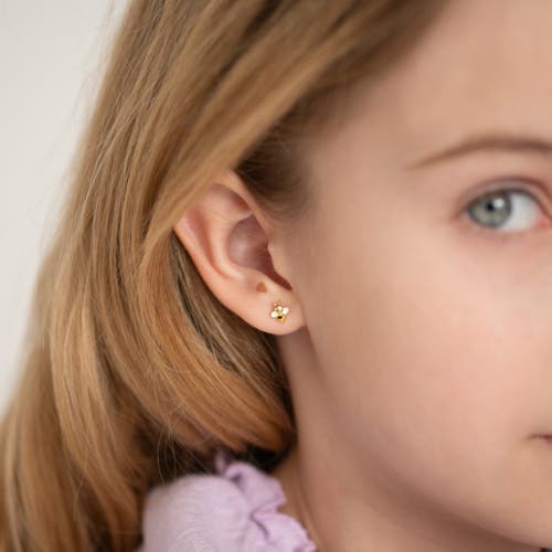 In Season Jewelry 14k Honey Bee Earrings In Yellow