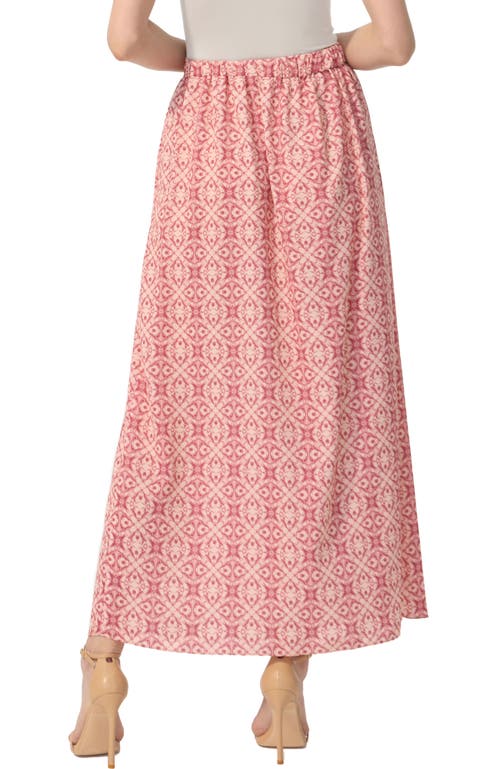 Kimi & Kai Women's Print Box Pleat Maxi Skirt In Rosette